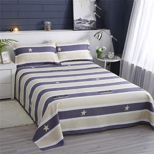 Three-piece Bedding Set of Thick Sanded Sheets Plus Two Pillowcases One Sanded Sheet Skin-friendly Double Single Bed Single Four Seasons