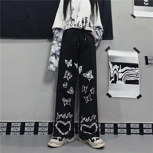 Harajuku Printed Pants Women's Pants Streetwear Woman Harem Pants Autumn Ladies Casual Pants Plus Size