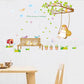 Little girl swinging the living room bedroom sofa background decoration removable wall stickers