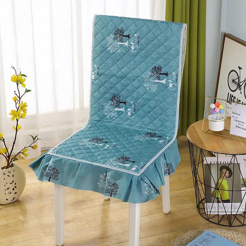Chair Cover Cover Lace Edge Household Thickened Chair Cushion Backrest Cover All-inclusive Universal Cushion Cover Non-slip Stool Cover