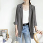 Elegant Blazer Women's Suit Jacket with Three-quarter Sleeves Temperament Chiffon Blouse with Sun Protection Thin Suit Thin Jacket