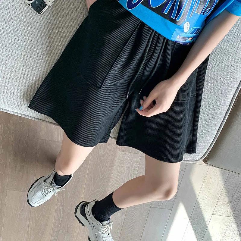 Women's Summer Shorts Thin High Waist Loose Slim Korean Style Sports Casual Wide Leg Five Points Pants Casual Jogging Shorts