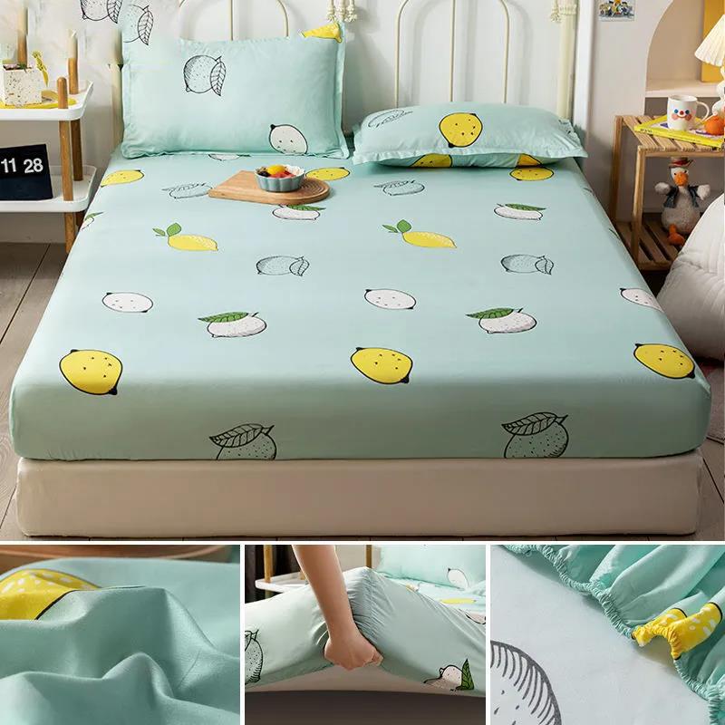 Pure Cotton Mattress Cover Single Piece Bed Cover Non-slip Fixed Bed Cover Simmons Mattress Dustproof Protective Cover