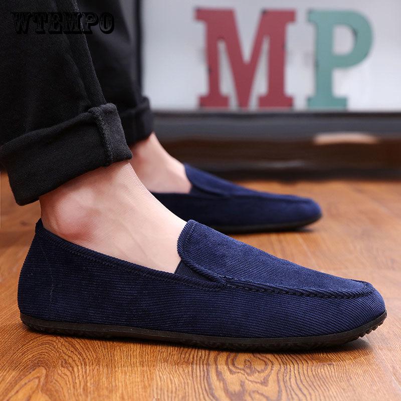 Pair of Shoes New Men's Leisure Pedal Shoes Casual Canvas Shoes Men Loafers Shoes