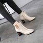 Ankle Boots for Women Autumn Winter High Heels Ladie Shoe Pointed Toe Martin Boots Woman Botas Femme