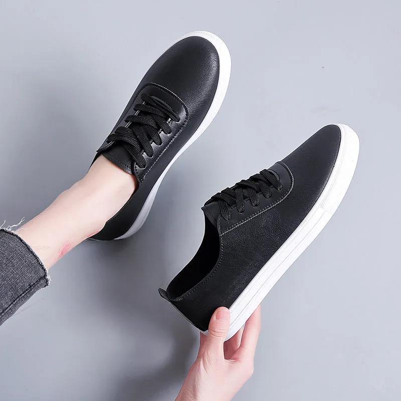 Soft Sole White Shoes Women One-foot Casual Flat Sole Shoes Single Shoes Student Korean Women