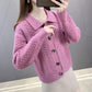 Autumn and Winter Solid Color Cardigan Jacket Knitted Loose Long-sleeved Tops Fashion Simple Women's Sweater