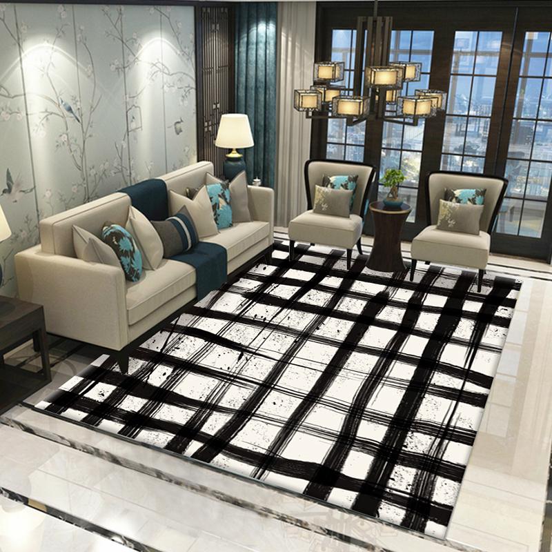 Nordic Geometric Carpets for Living Room Rectangle Bedroom Rugs Large Home Study Carpet