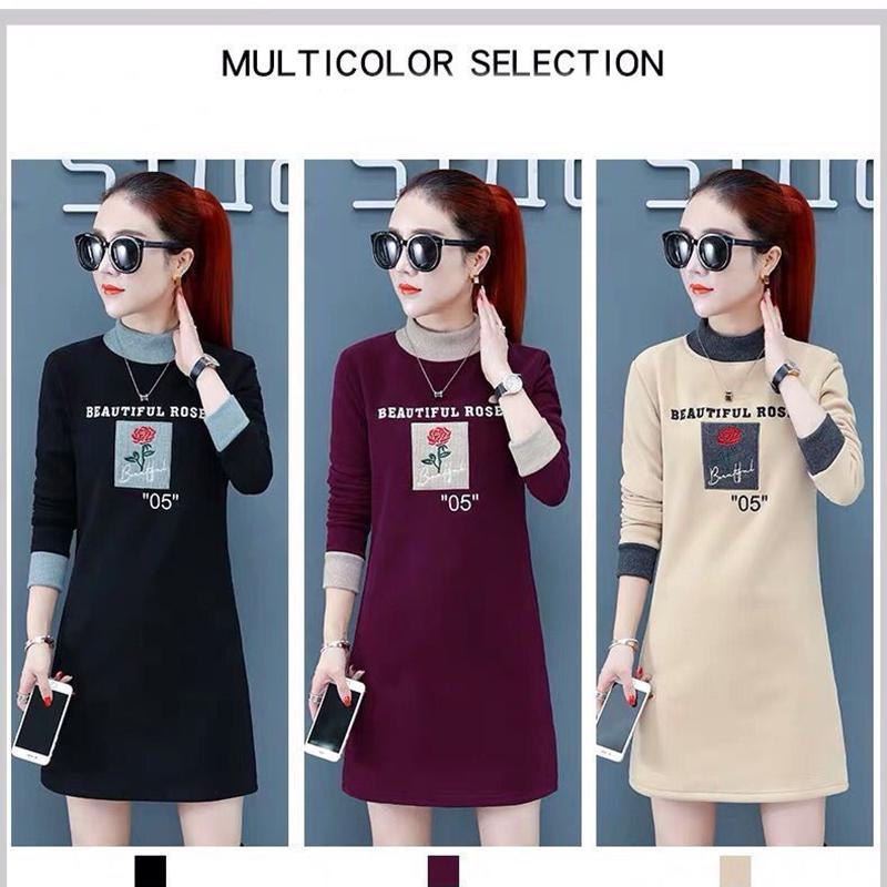 Plus Velvet Padded Sweater Women's Warmth Self-cultivation Sexy Pullover Korean Knitted Sweater Autumn and Winter Long Women's Jacket