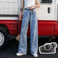 High Waist Jeans women Wide Leg Loose Casual Woman mom jeans Clothes Slim trousers
