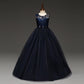 Little Flower Girl Princess Dress Girls Fluffy Yarn Host Piano Performance Clothing Children's Wedding Birthday Evening Dress