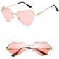 Heart Shaped sunglasses woman Lovely shades Sun Glasses for women candy color metal frame girl sungl