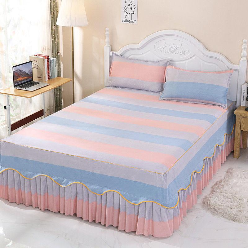 Non-slip Bedspread Bed Skirt Three-piece Bed Skirt Pillowcase Korean Simmons Protective Cover Household Daily Necessities