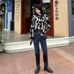 Autumn Winter  Women Fashion Sweater Short Leopard  Knitting Sweater  Round Neck Pullovers Loose Casual Long Sleeve Sweater