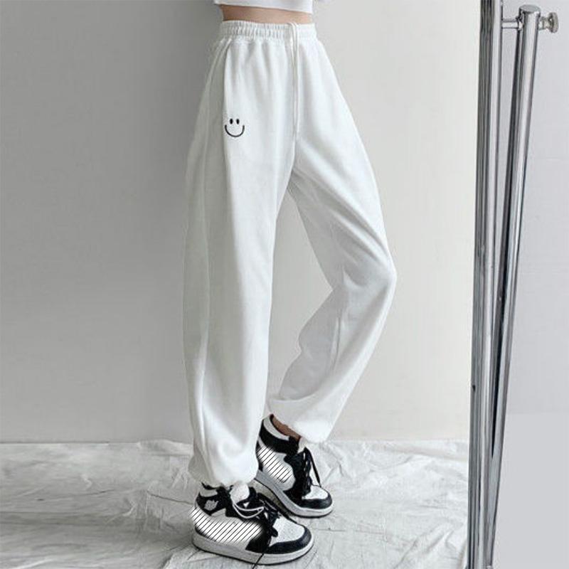 Casual Pants Autumn Women's High Waist Straight Drawstring Feet Summer Loose and Thin Sports Sweatpants Tide