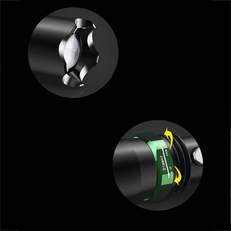 Flashlight Strong Light Rechargeable Long-range 5000 Ultra-bright Zoom Outdoor Self-defense Household LED Xenon Lamp Special Forces