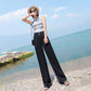 High Waist Ice Silk Straight-leg Pants Loose Wide-leg Pants Suit Pants Women's Summer Thin Silky Satin Wide-leg Pants