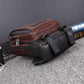 Chest Bag Men's Brown Multi-layer Zipper Large Capacity Messenger Bag Outdoor Sports Shoulder Bag