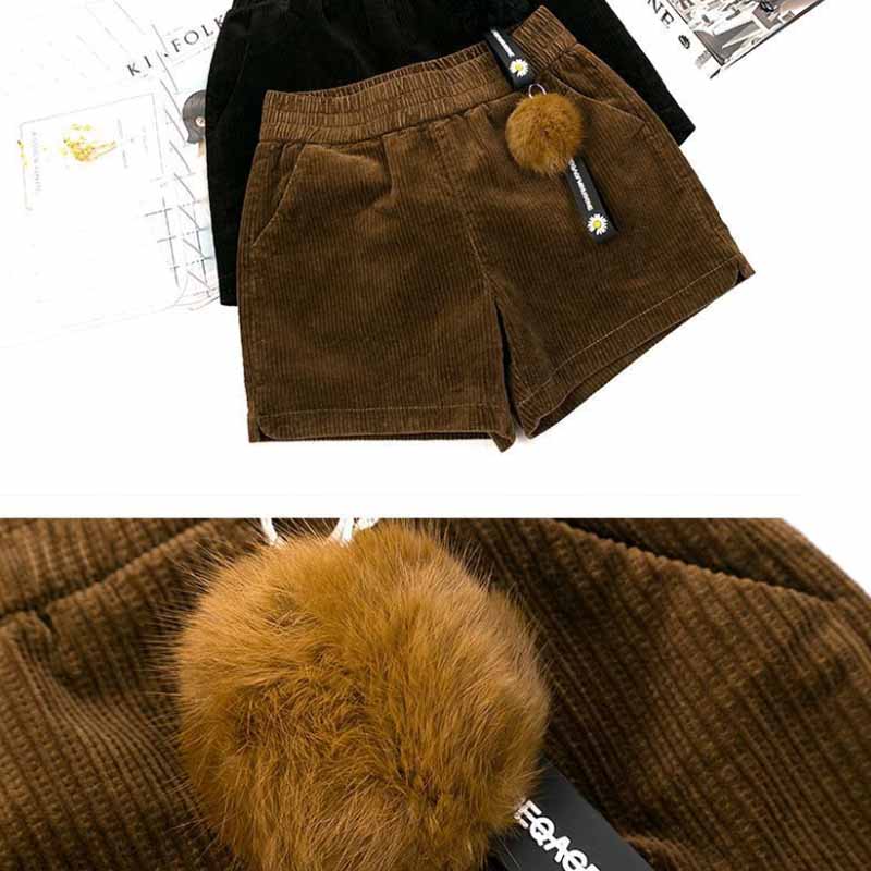 Plus Velvet Thick Gold Velvet Shorts Women Autumn and Winter Models Elastic High Waist Thin A-line Wide-legged Outer Boots Pants