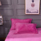 Household Pillowcases Solid Color Thickened Flannel Pillowcase Coral Fleece Single Double Pillowcase Bedding
