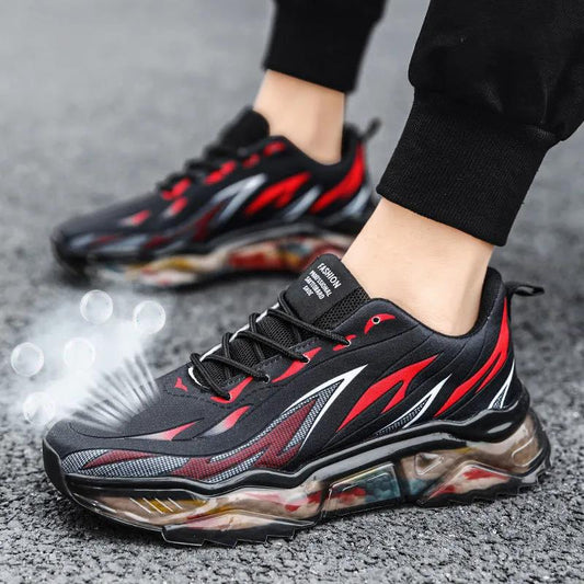 Summer Breathable Men's Shoes Casual All-match Sports Running Shoes Mesh Trend Shoes