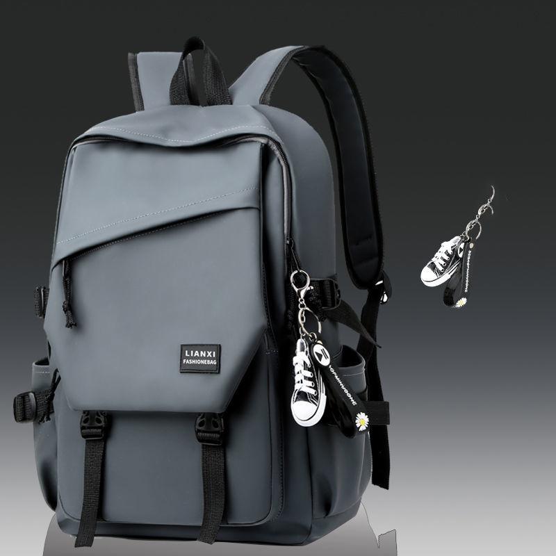 Male College Students Fashion Trend School Bag Campus Backpack Men's Shoulder Bag Korean Version of Simple Female Wild Travel Computer Bag