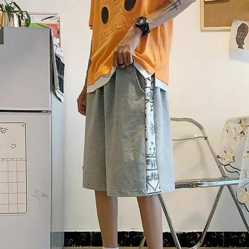 Sports Shorts Men's Summer Thin Section Outer Wear Trend Loose Basketball Pants Men's 5 Five-point Pants Sweatpants Tide Brand Net Red