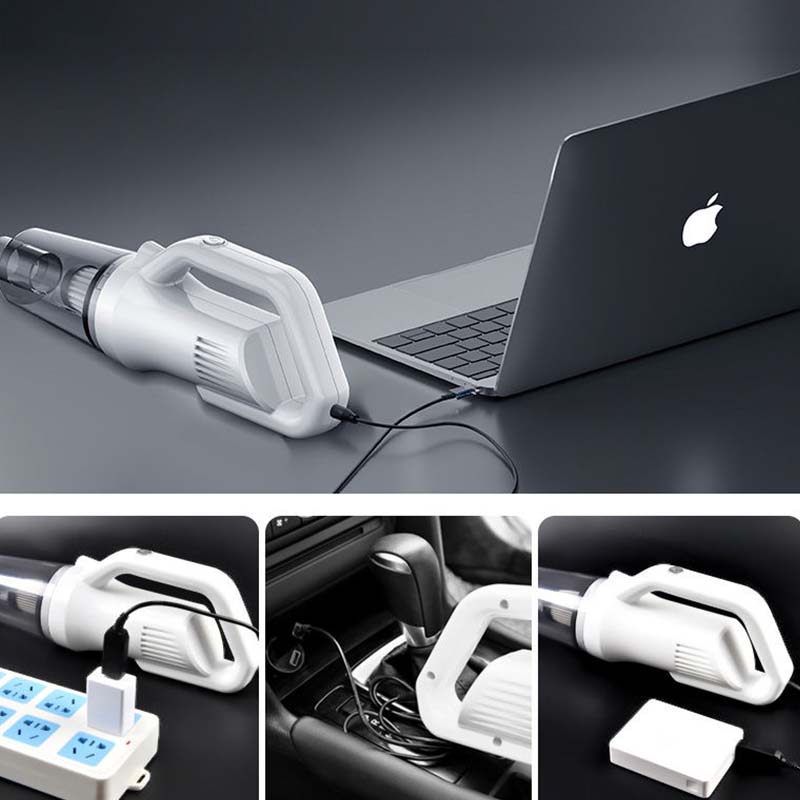 Wireless Vacuum Cleaner Household Small Handheld Ultra-quiet High-power High-suction Powerful Car Vacuum Cleaner with Extended Floor Brush