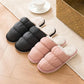 Cotton Slippers Women Thick Fleece Plus Size Couple Winter Shoes Black Plat Non Slip Men Slides