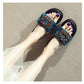 Wedge Platform Sandals Slipper Fashion Outer Wear High Heel Slippers Thick Bottomed Chunky-Heel Women's House Shoes