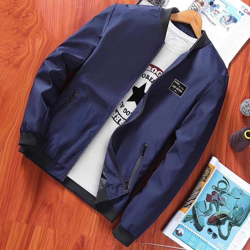 Jacket Men Fashion Casual Loose Mens Jacket Sportswear Outdoors Bomber Top Coat Mens Jackets Coats