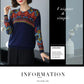 Plus Size Printed Sweater Women Autumn Winter Loose O-neck Long Sleeve Pullover Ladies Knit Jumper Top Warm Woolen Sweater