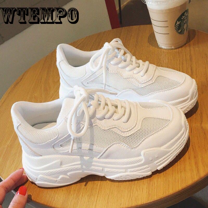 Sneakers Women Trendy Chunky Dad Shoe Laces Platform Shoes Camouflage Sneakers