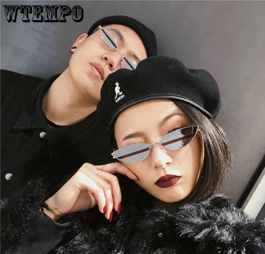 2019 Mew Vintage Cat Eye Sunglasses Women Small Triangle Sun Glasses Fashion Color Lenses Female Gla