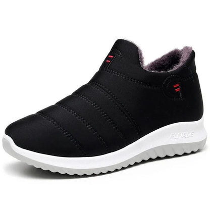 Winter Fleece Warm Sports Shoes Walking Shoes Flat Non-slip Women's Cotton Shoes