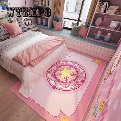 Nordic Retro style  princess letter Carpets For Living Room Bedroom  Salon Home Rugs