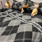 Nordic Simple Wavy Striped Quilt Cover Four-piece Student Bed Sheet Quilt Cover 1.8 Dormitory Bedding