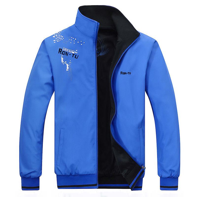 Autumn Mens Jacket Stand Collar Windbreaker Male Blue Baseball Jackets Casual Bomber Plus Size L-5XL