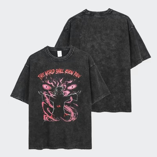 This World Shall Know Pain Shirt, Naru-to Pain Shirt, Comfy Anime T Shirt, Soft Oversized Harajuku Shirt, Akatsuki Kawaii Gift