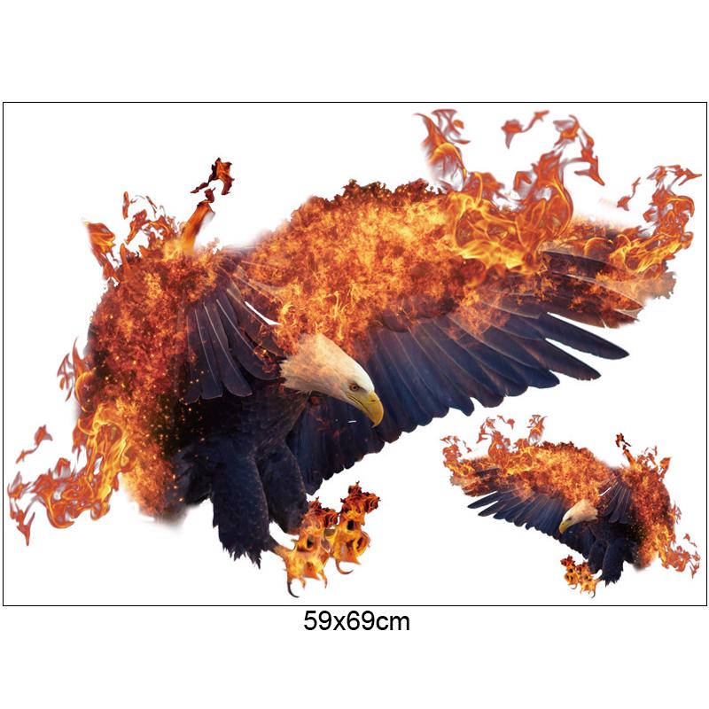 [sticker ]Anger Eagle Animals Wall Stickers For Kids Rooms Boy Bedroom Living Room Home Decor Art D