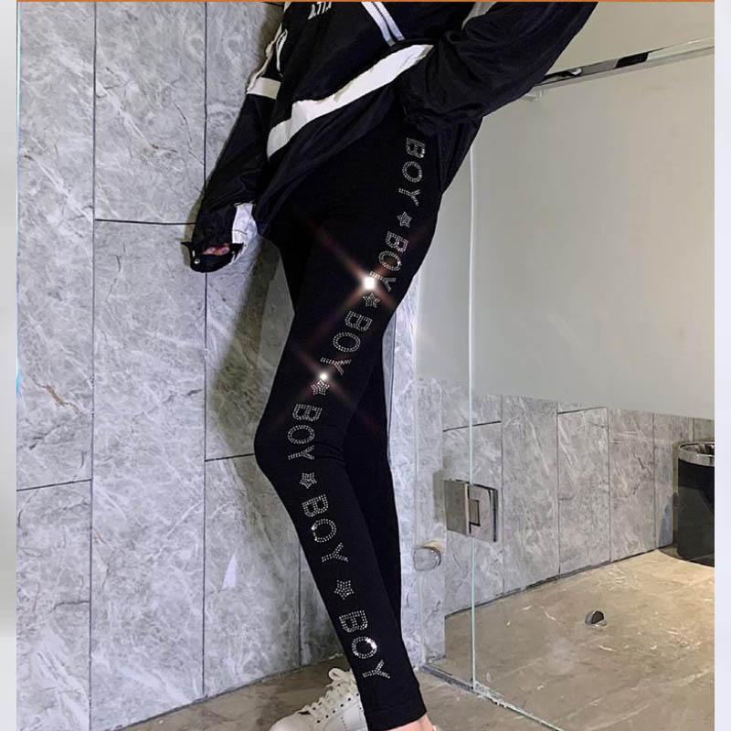Winter Warmth and Velvet Leggings Women's Outer Wear Is Thin  Diamonds Are Thin  Buttocks  All-match Yoga Pants
