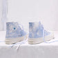 Gradient Color Lace-up Canvas Shoes Female Students Korean Style High-top Shoes Female Tie-dye Shoes