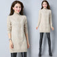 Pofulove Women Pullover Sweater Warm Winter Knitted Sweater Ladies Long Sleeve Sweater Female
