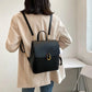 Soft PU Leather School Satchel Women's Backpack Casual Multilayer Large Capacity College Shopping Travel