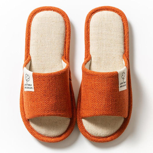 Home Four Seasons Couples Fabric Slippers Non-slip Slippers