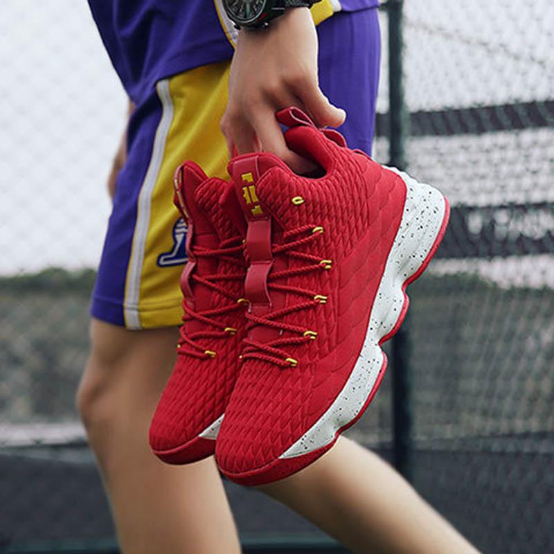 Size 36-45 Couples Sneakers Men Basketball Shoes Shockproof Wear-resistant Breathable Running Shoes