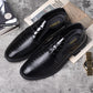 Summer Breathable Casual All-match Formal British Style Soft Leather Shoes Shiny Style