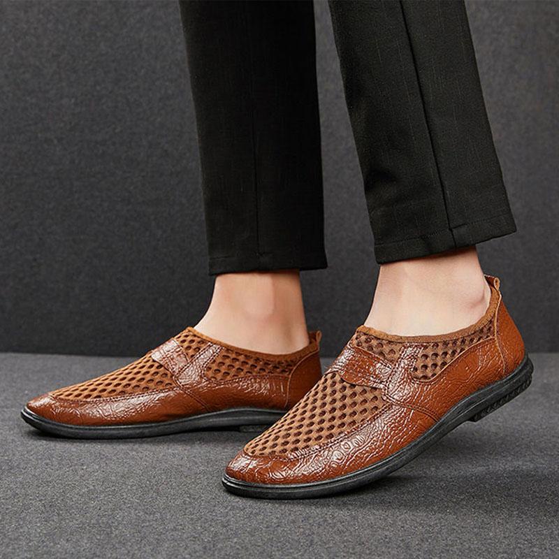 Summer Breathable Mesh Men's Shoes Lazy Casual Sandals Men