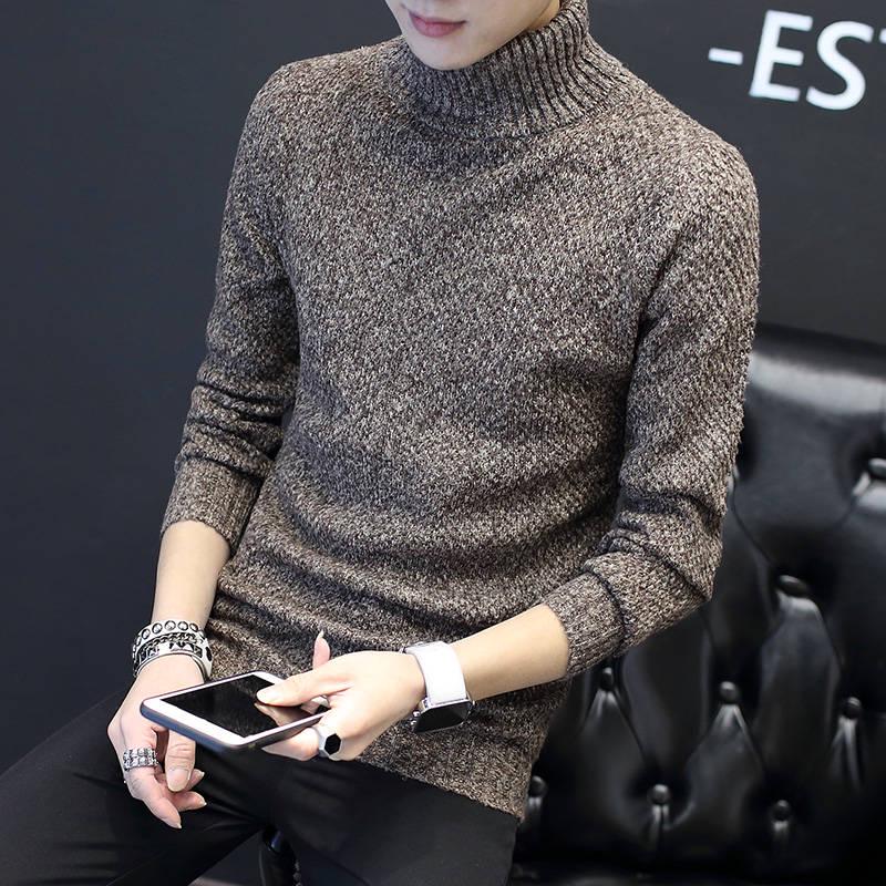 Pullover Men Sweaters 2019 Autumn Winter Wool Slim Fit Sweater Men Casual Turleneck Pull Jumper Men
