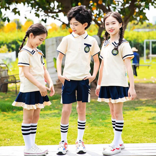 Primary School Uniforms Summer Children's Class Uniforms Sportswear Suits Kindergarten Uniforms, Summer Uniforms Graduation Costumes